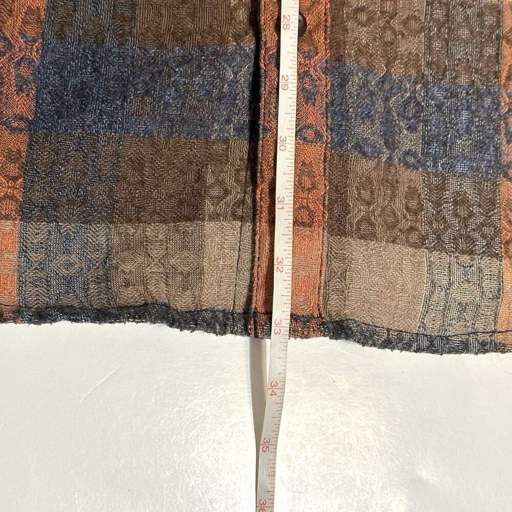 Carbon 2 Cobalt Shirt Mens Size XXL Button Up Plaid Check Textured Long Sleeve - Picture 5 of 9